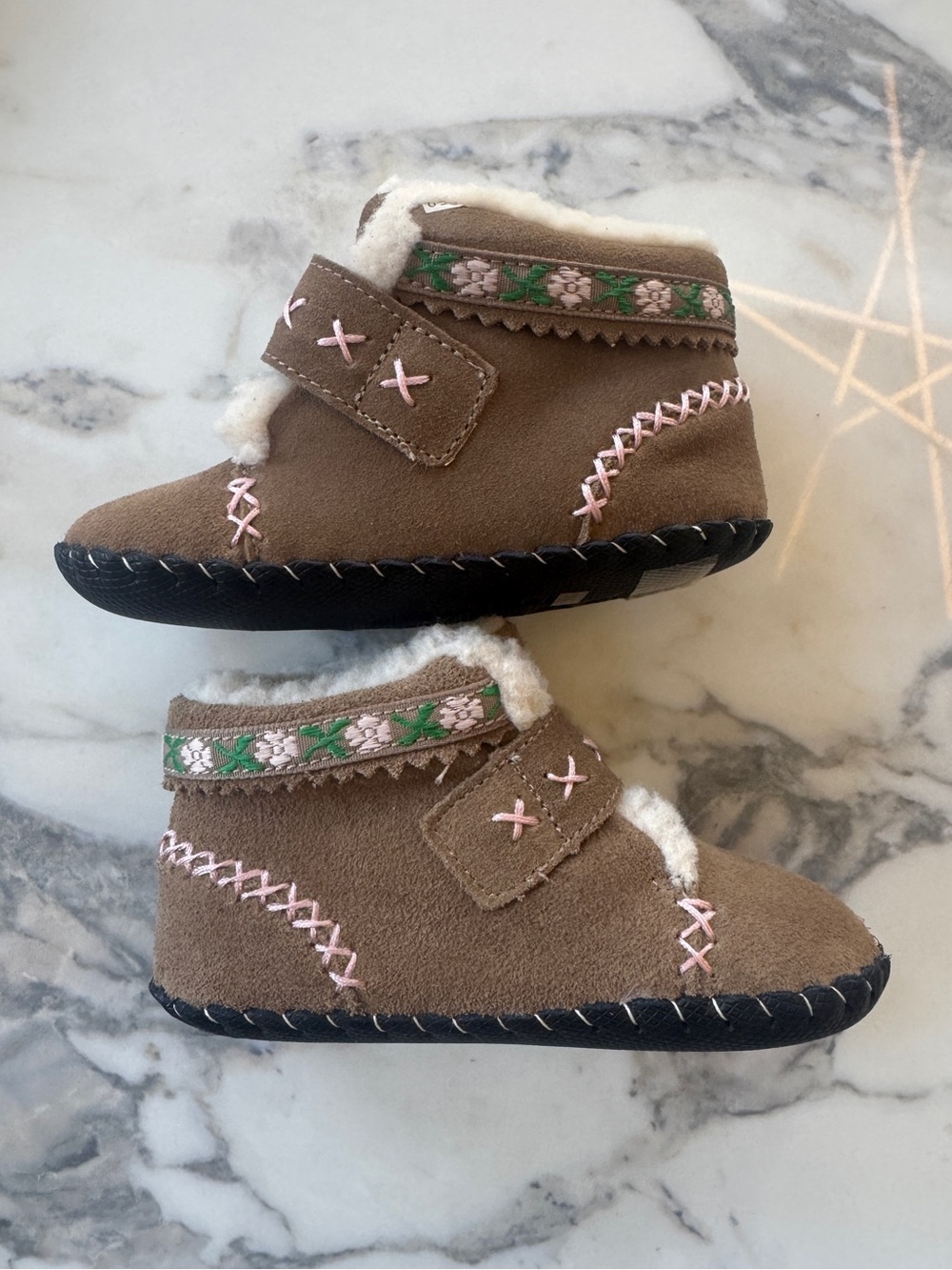 PediPed Rosa Originals Baby Boots Brown & Black 18-24 months old
